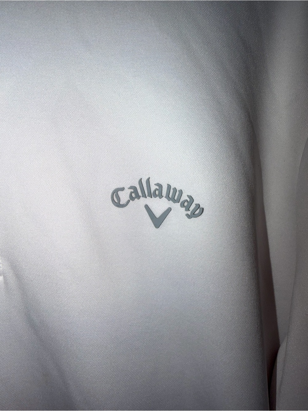 Callaway White and Gray Half-Zip Golf Pullover - Picture 4 of 7